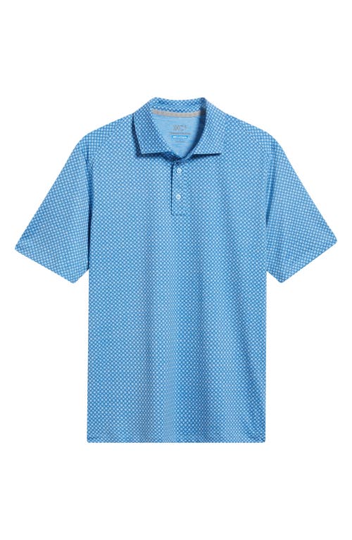 Johnston & Murphy Xc4® + Cool Degree™ Geo Print Performance Golf Polo In Geo Circle/blue
