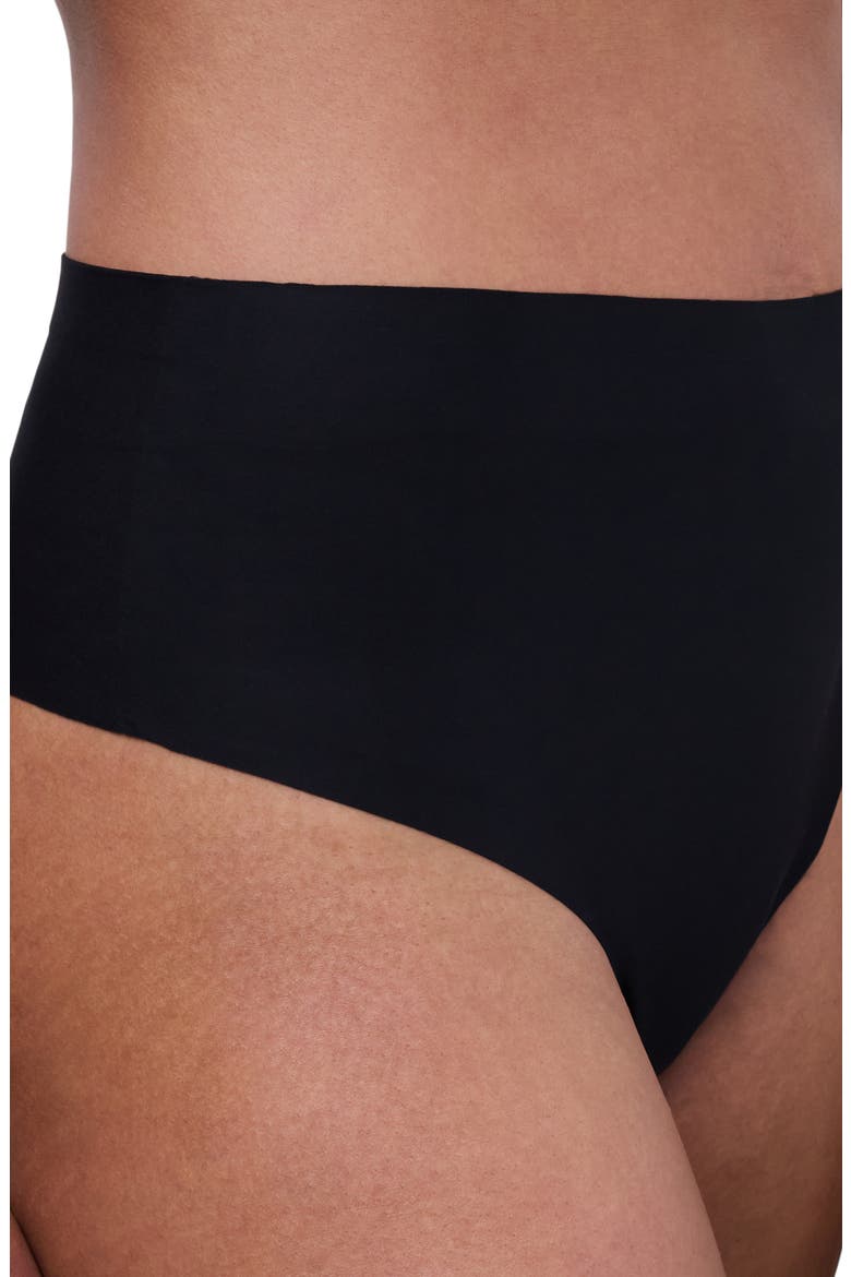 Defi High Waist Thong, Alternate, color, BLACK