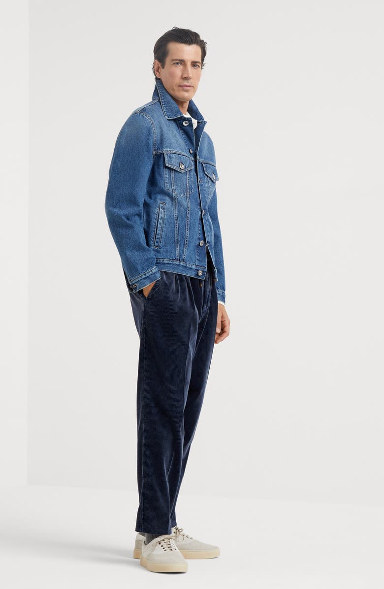 Brunello Cucinelli Leisure fit trousers with drawstring, Alternate, color,