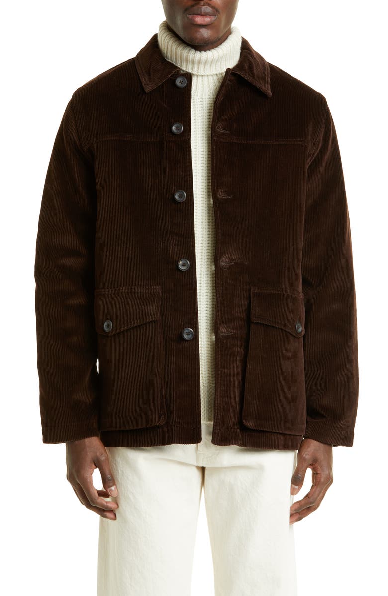 Drake's Corduroy Donkey Chore Coat, Main, color,