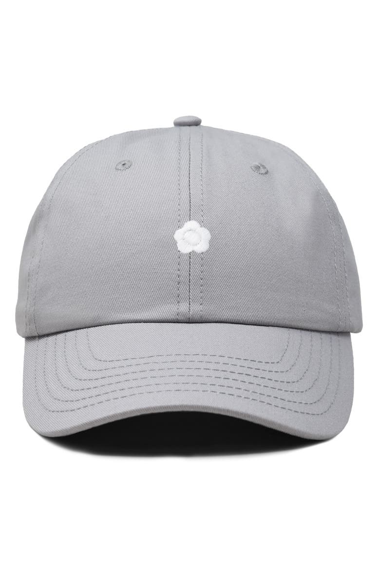 Lil Flower Dad Cap, Main, color, Gray