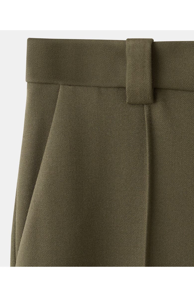 MANGO Pleated Straight Leg Pants, Alternate, color, Khaki Green