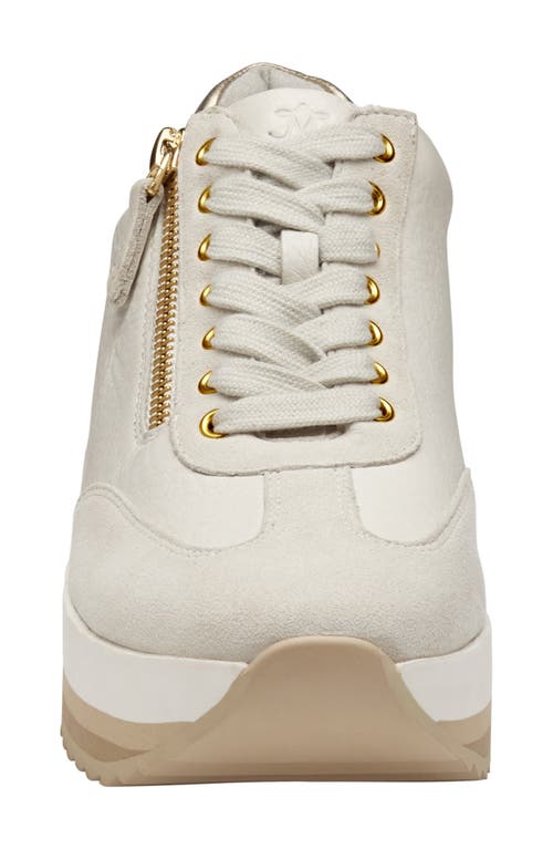 Johnston & Murphy Collection Gracie Side Zip Sneaker In Neutral