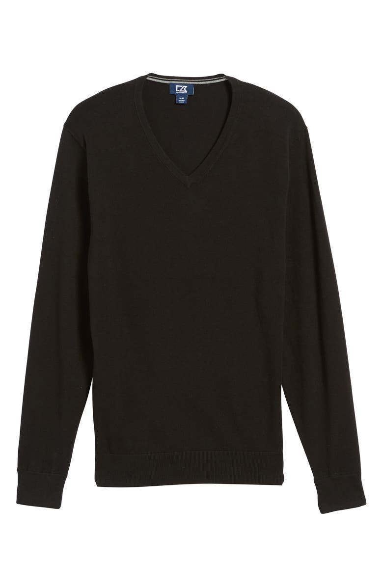 Cutter & Buck Lakemont V-Neck Sweater, Alternate, color, Black
