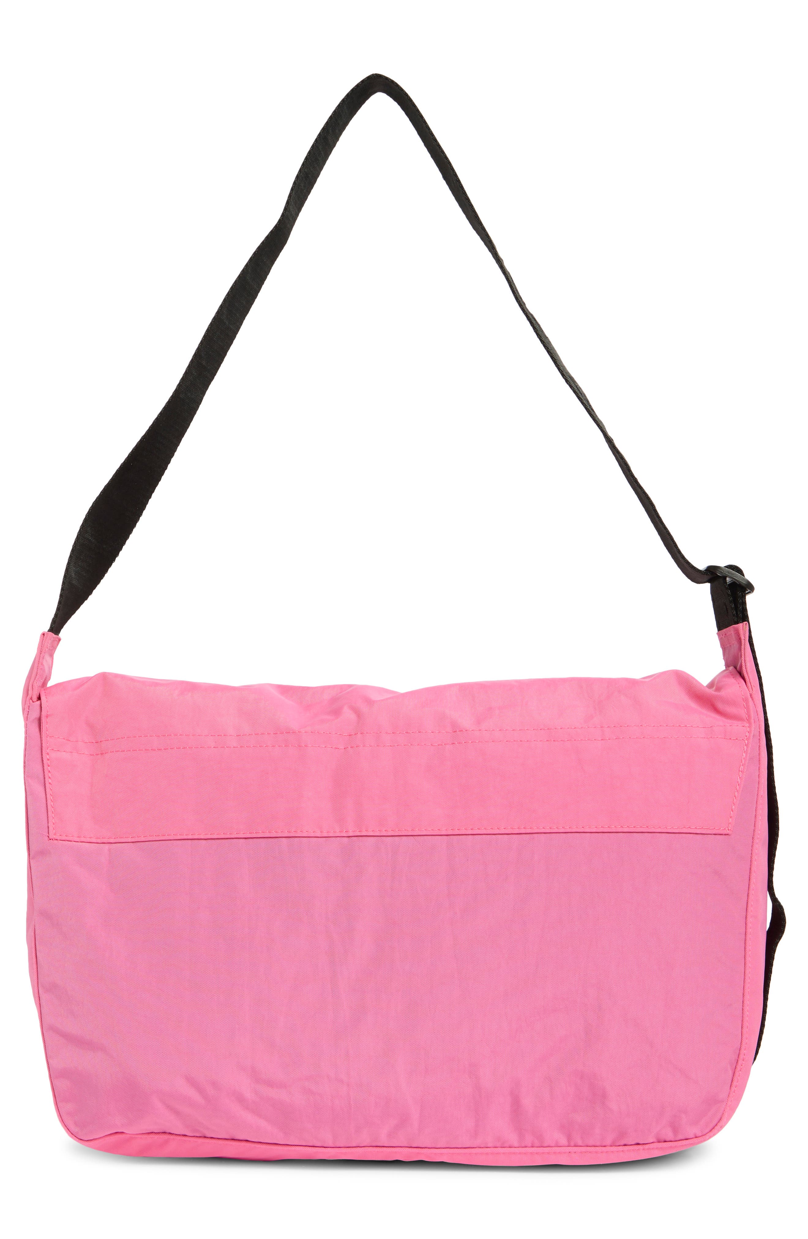 Baggu Recycled Nylon Messenger Bag, Alternate, color, Azalea Pink