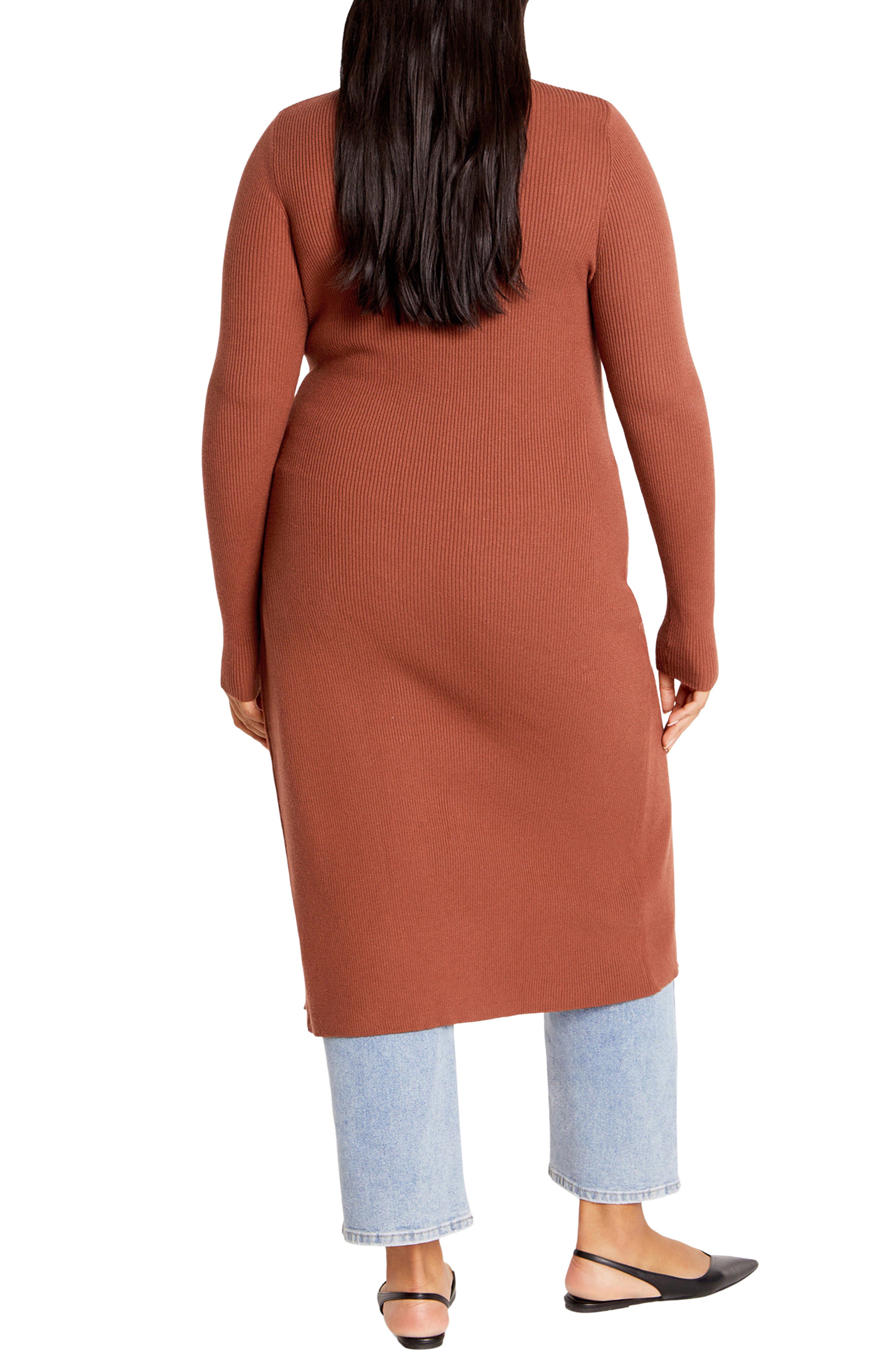 Split Longline Long Sleeve Sweater - image 2