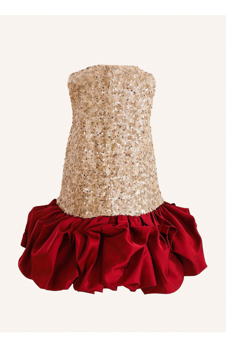 Tulleen Ruffles & Gleam Dress, Alternate, color, Gold