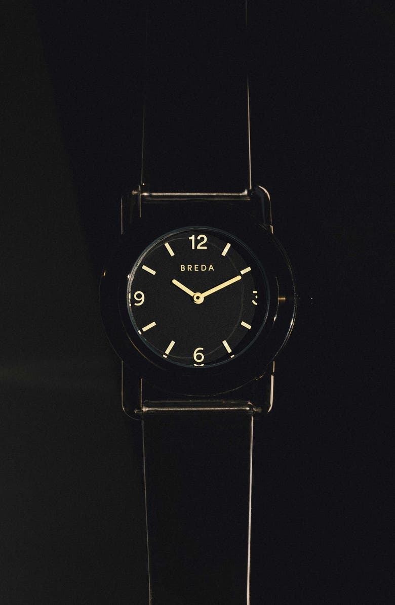 BREDA Play Glow in the Dark Rubber Strap Watch, 35mm, Alternate, color,