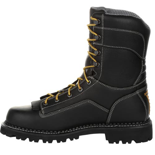 Georgia Boot Waterproof Amp Lt Logger Composite Toe Work Boot In Black