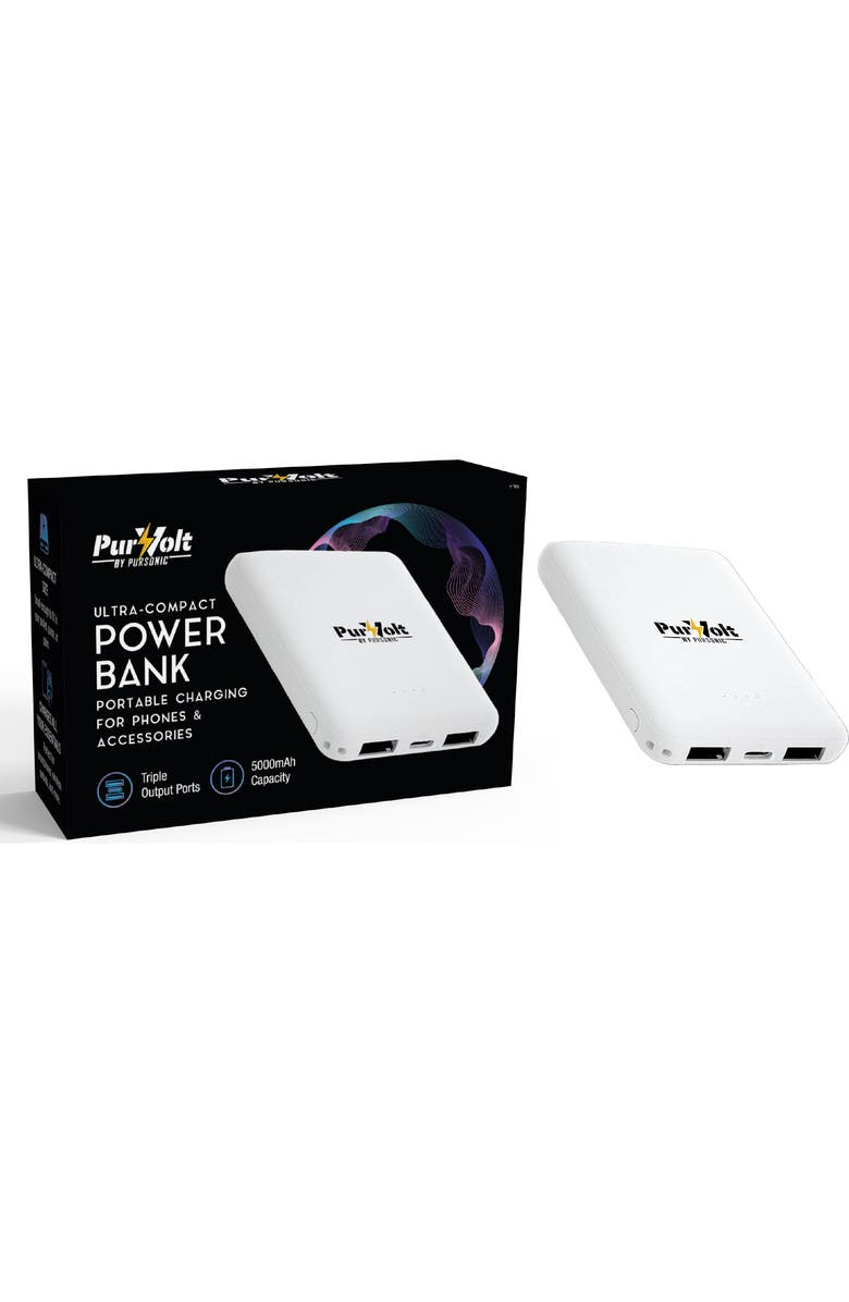 PURSONIC Ultra-Compact Wireless Power Bank, Main, color, 1