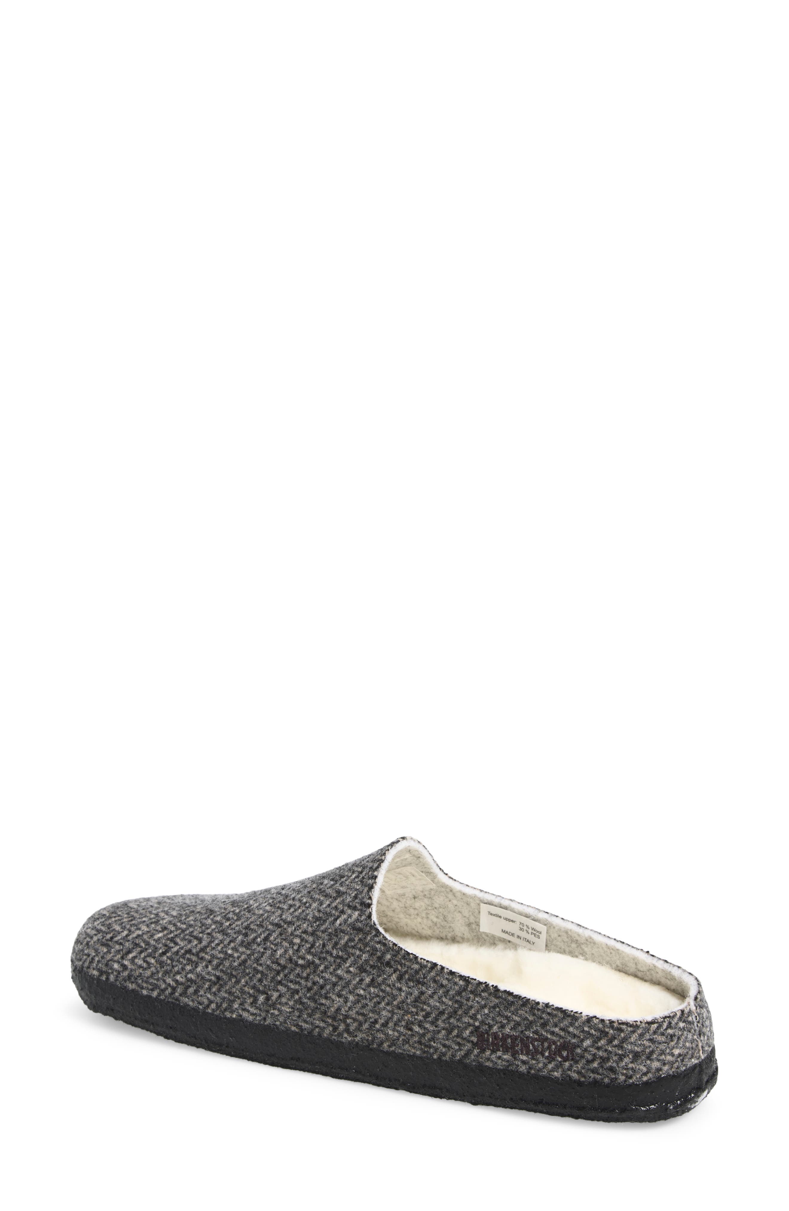 Amsterdam Genuine Shearling Slipper, Alternate, color, HERRINGBONE GRAY/ NATURAL