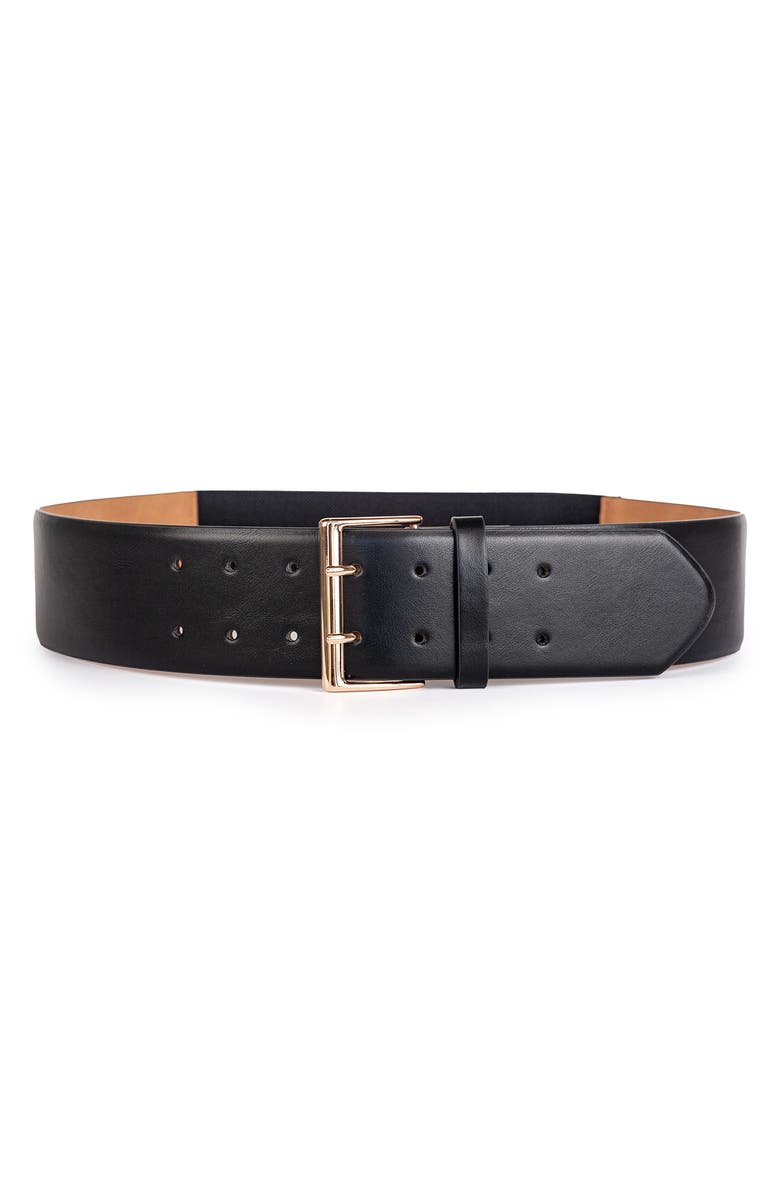 Linea Pelle Double Prong Stretch Belt, Main, color, 