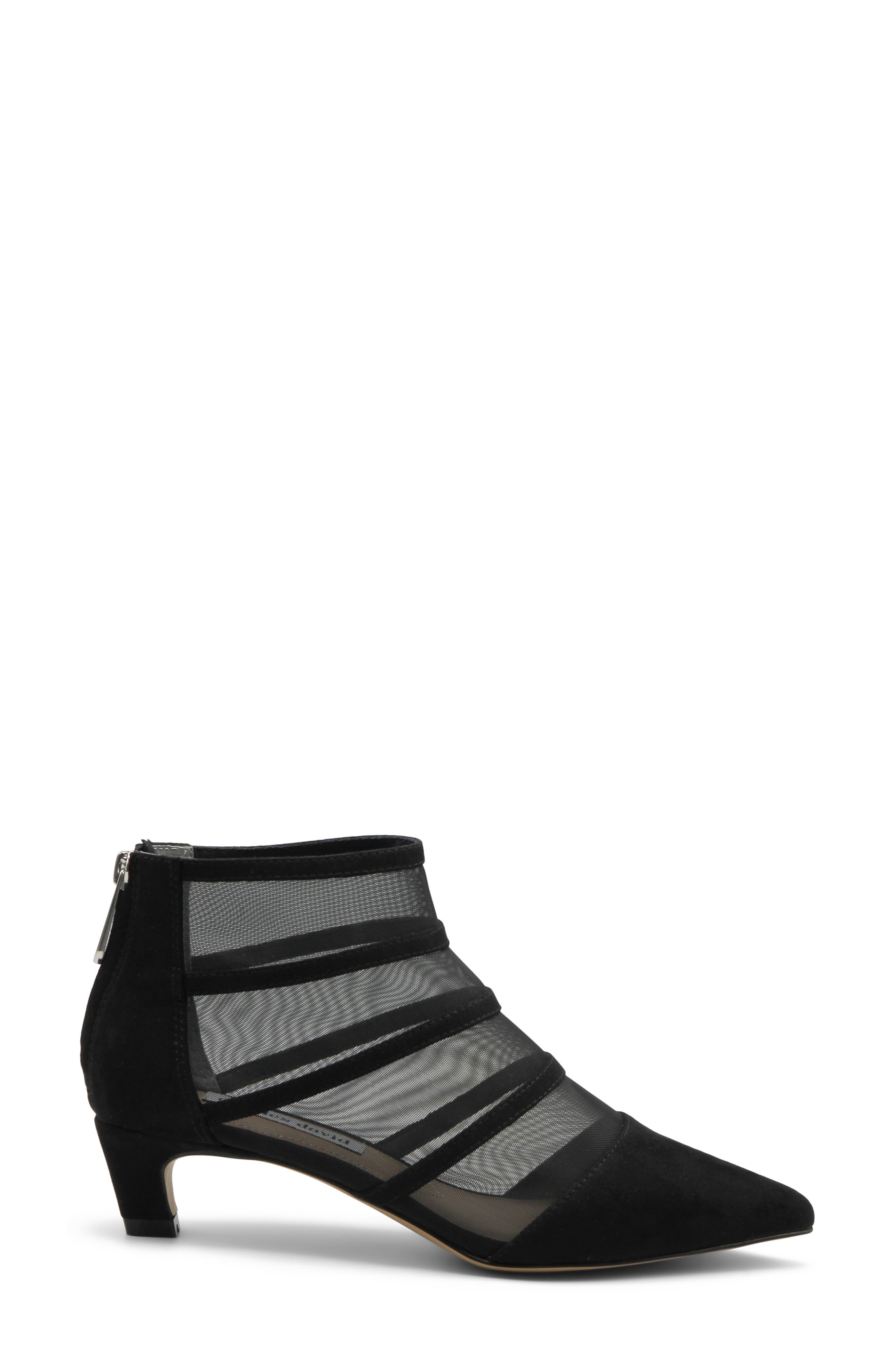 Alpha Pointed Toe Bootie, Alternate, color, BLACK