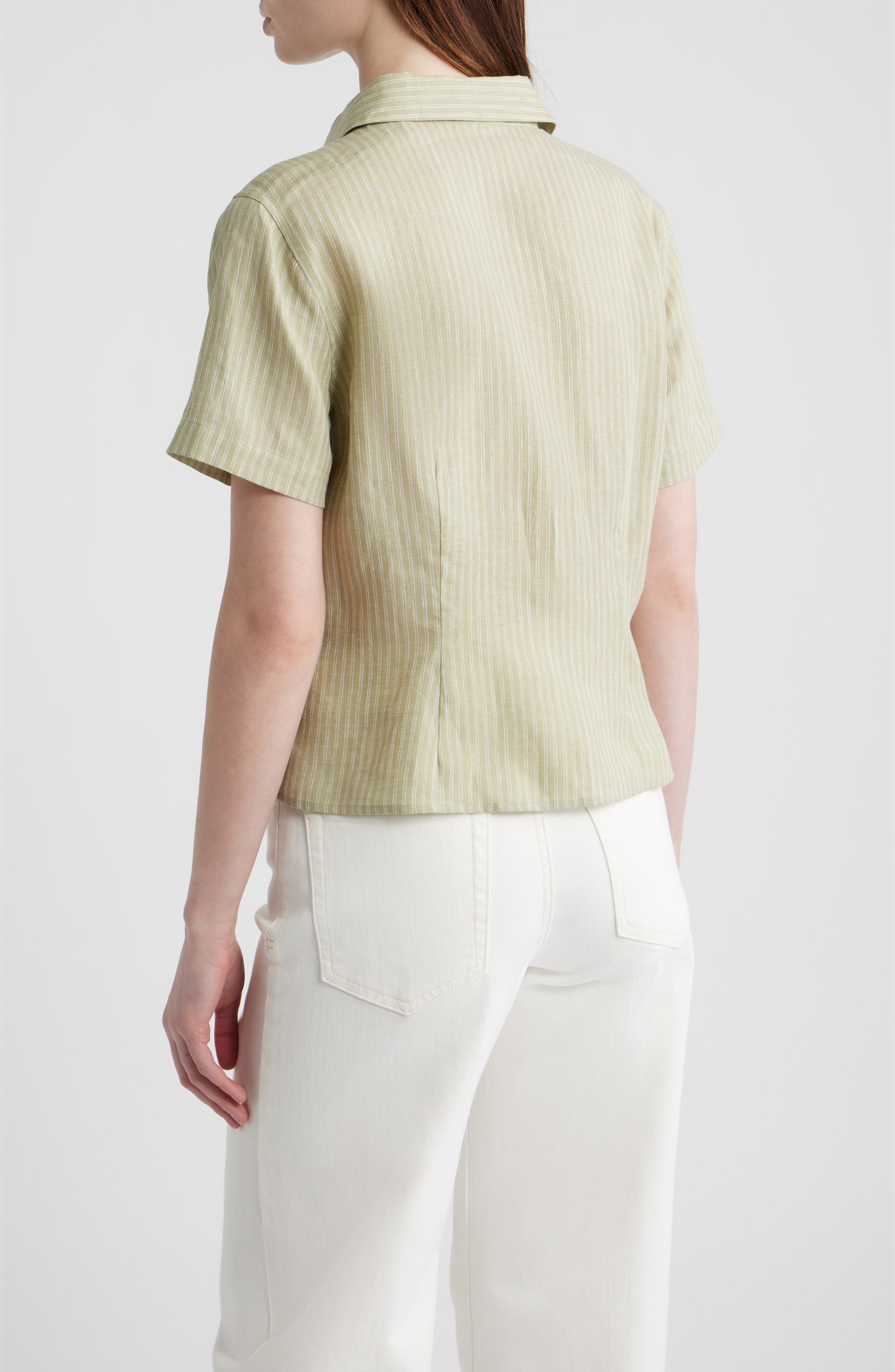 The Seaside Pinstripe Button-Up Top - image 2