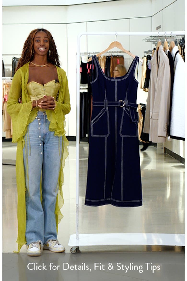 Sleeveless Belted Fit & Flare Midi Dress video