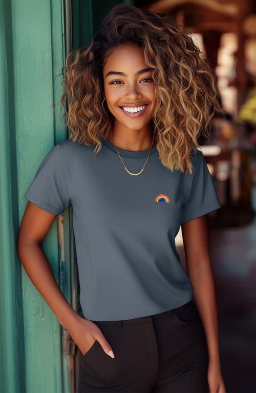 Dalix Womens Rainbow Jersey Relaxed Tee