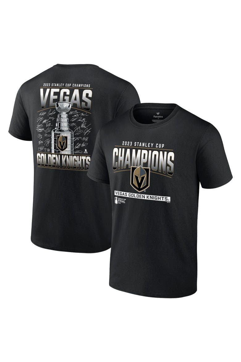 Men's Fanatics Branded  Black Vegas Golden Knights 2023 Stanley Cup Champions Signature Roster T-Shirt, Main, color, Black