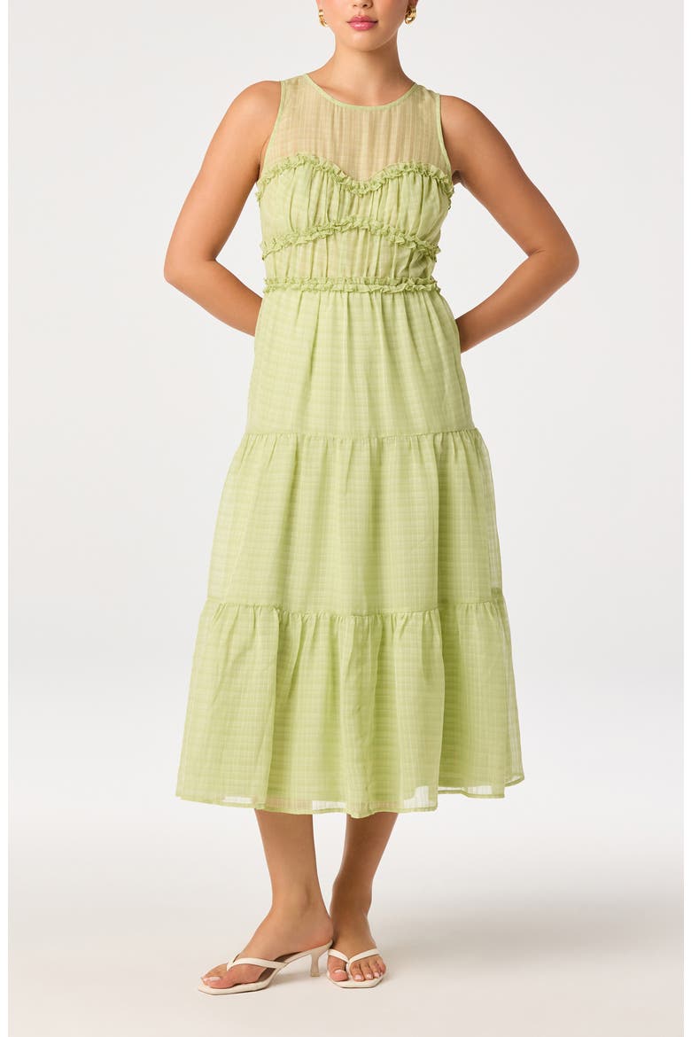 Adrianne Tiered Dress, Alternate, color, GREEN