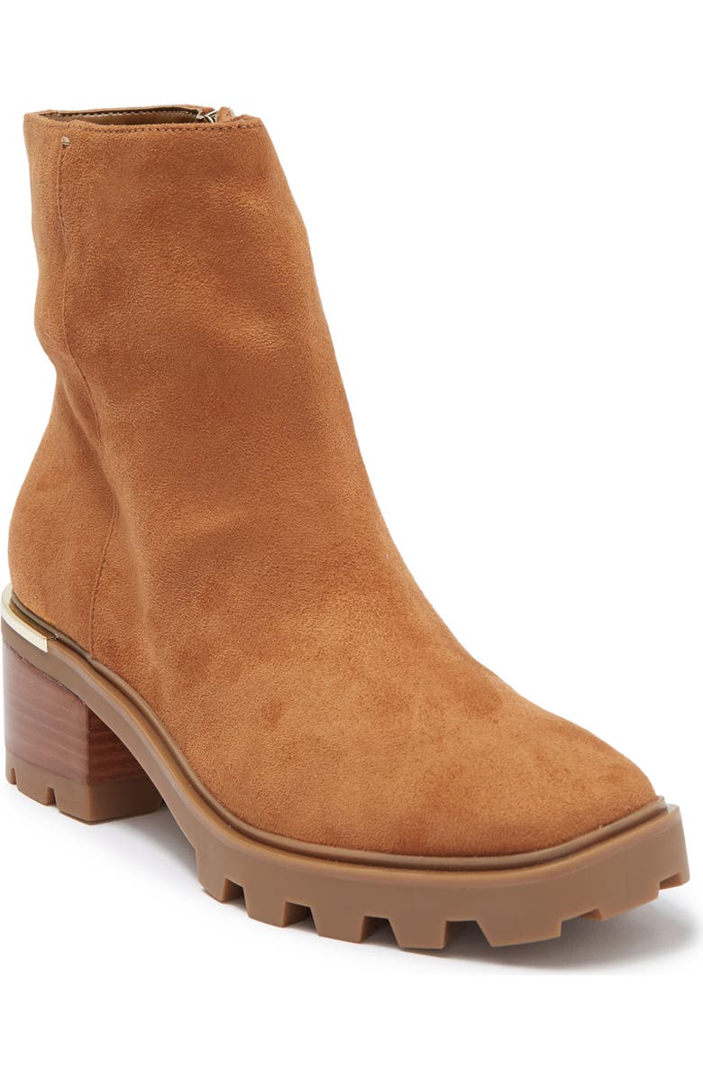 Nine West Lug Sole Block Heel Bootie, Main, color,