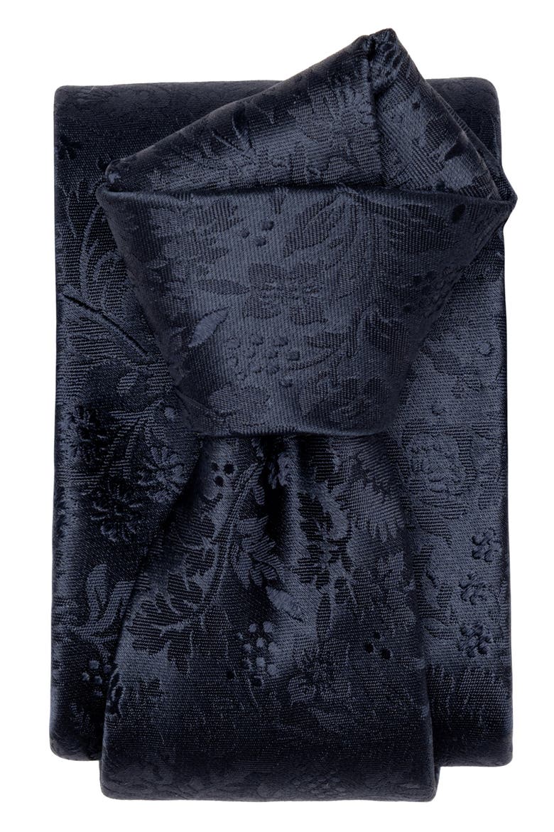 Goldoni - Extra Long  Silk Jacquard Tie for Men, Alternate, color, Midnight Blue