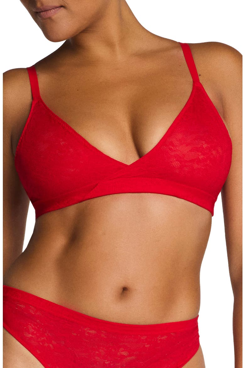 SPANXsupersmooth® Day to Date Night Lace Bralette, Main, color, SPANX RED