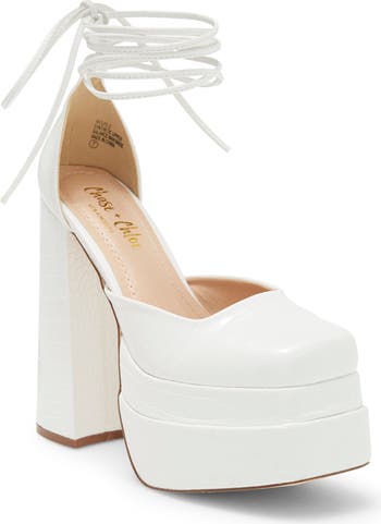 Wolfe 2 Croc Embossed Platform Pump