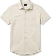 Cuts AO Curved Hem Short Sleeve Button-Up Shirt