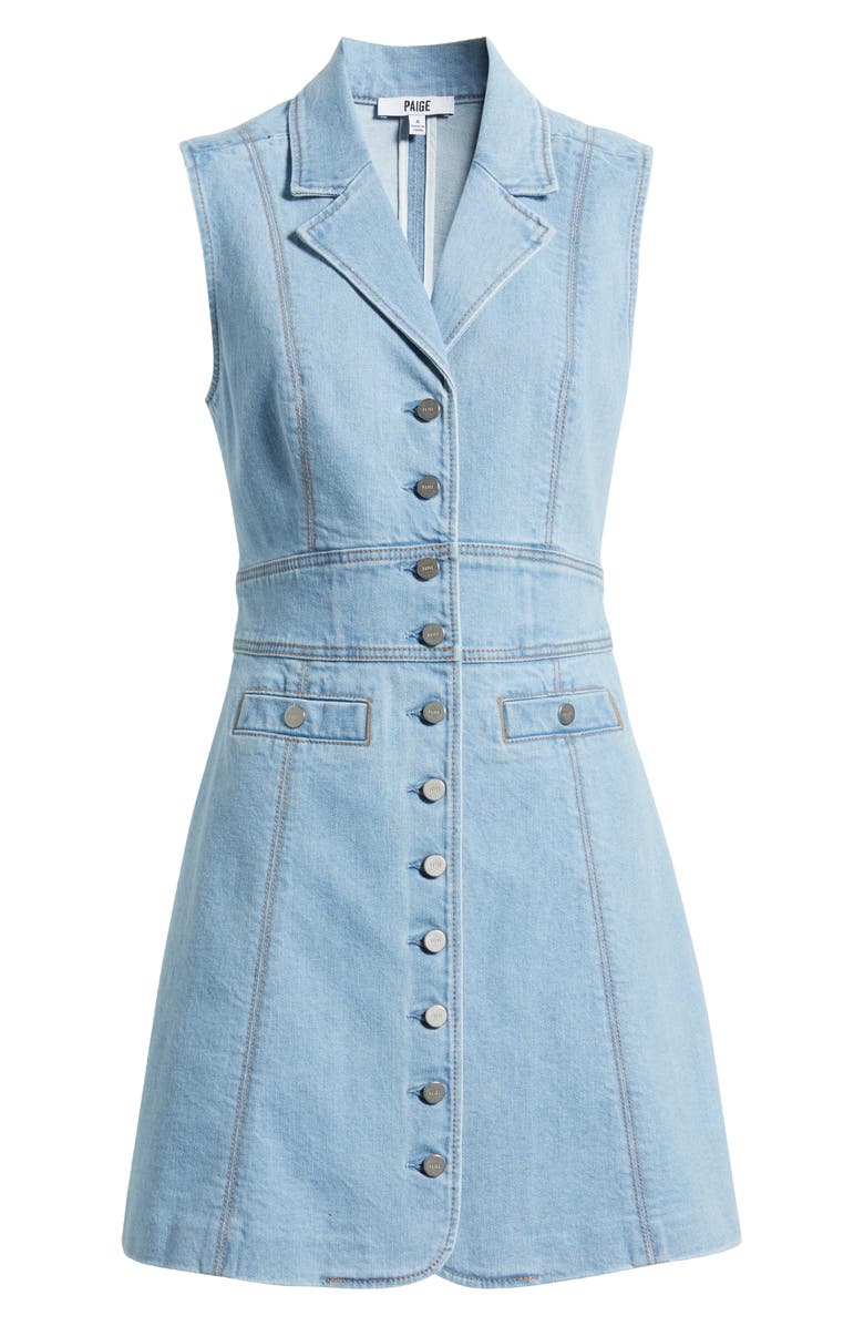 PAIGE Via Sleeveless Denim Minidress, Alternate, color, Jocelyn