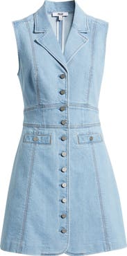 PAIGE Via Sleeveless Denim Minidress