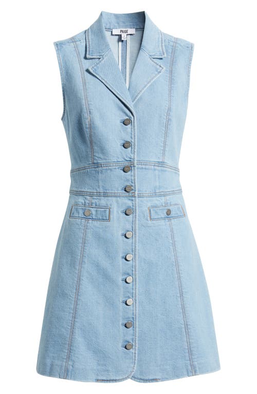 Shop Paige Via Sleeveless Denim Minidress In Jocelyn