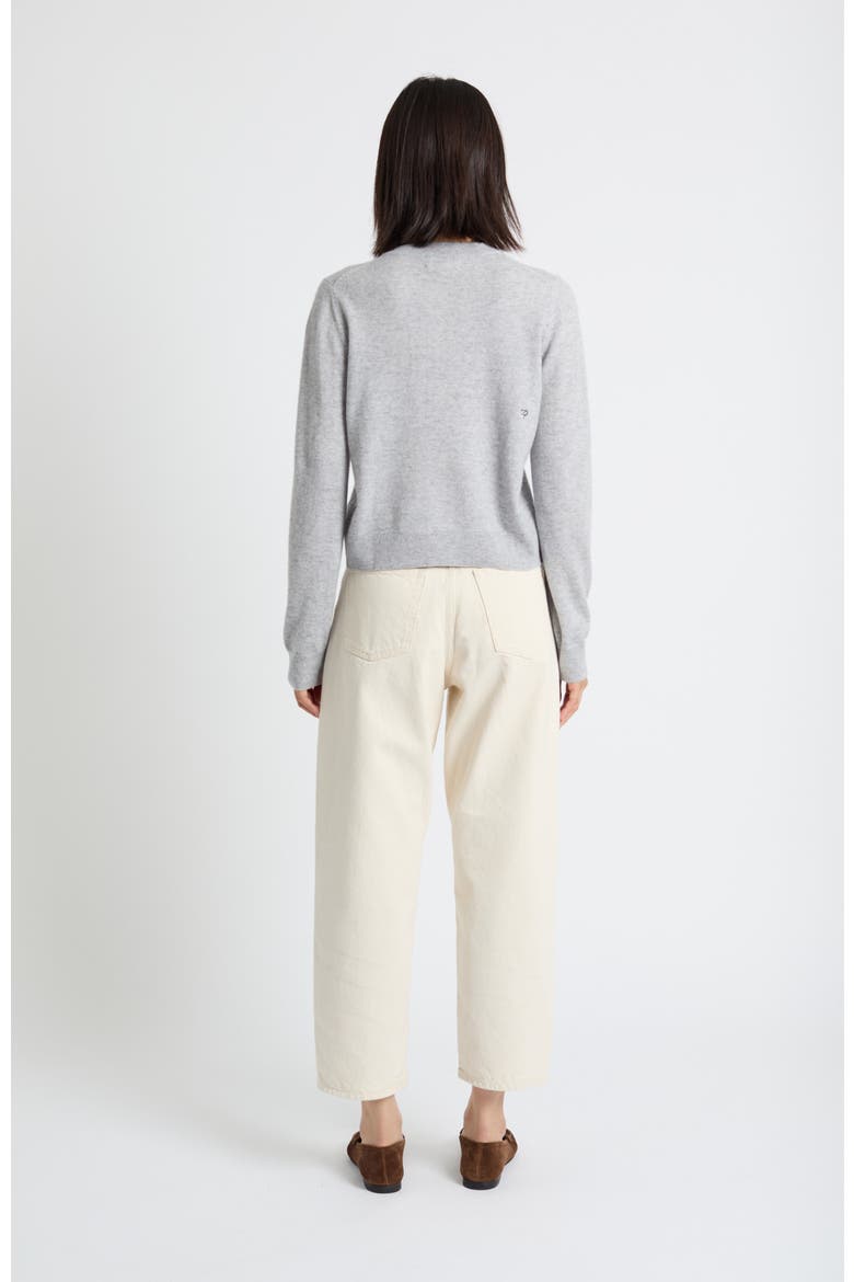 Sneaky Snoopy Wool-Cashmere Cardigan, Alternate, color, Light Grey