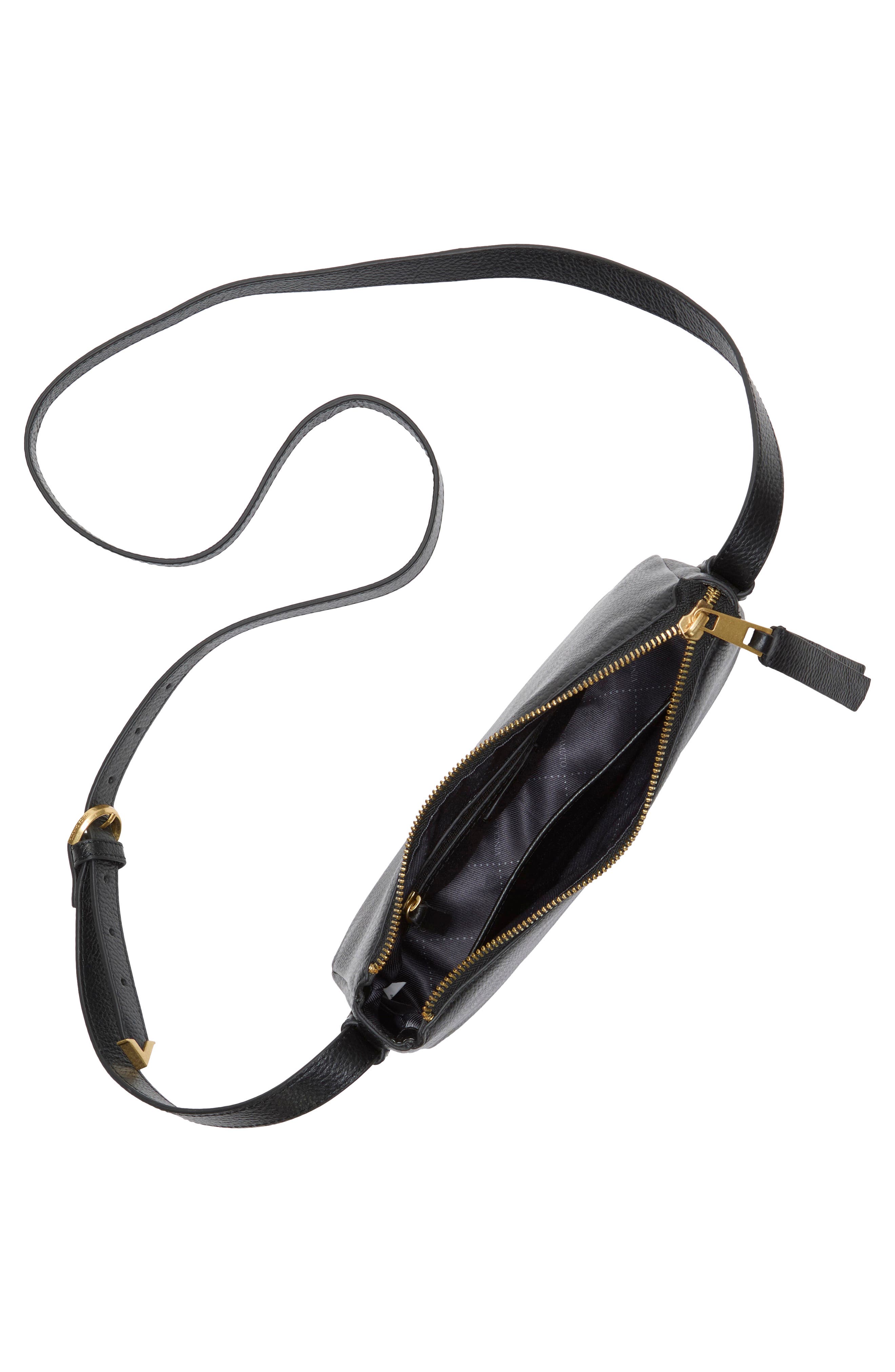 Vince Camuto Noemi Leather Crossbody Bag, Alternate, color, Black 01