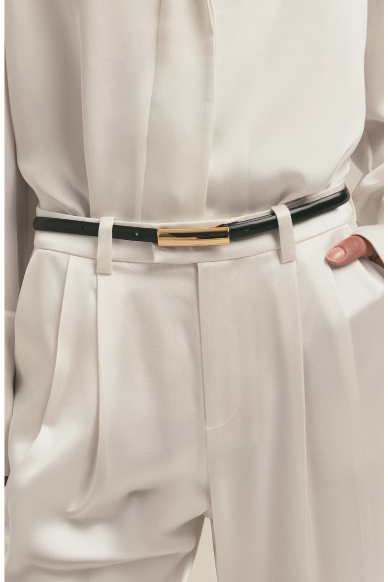The Lady Leather Belt, Alternate, color, BLACK / GOLD