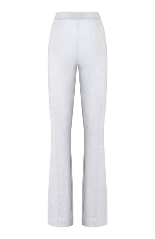 Missoni Straight Trousers In Lamé Viscose In Silver