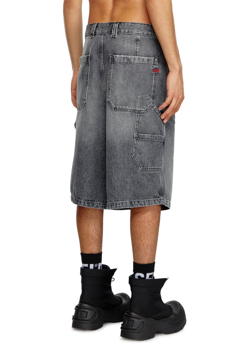 D-Livery Relaxed Fit Denim Shorts, Alternate, color, BLACK/ DENIM