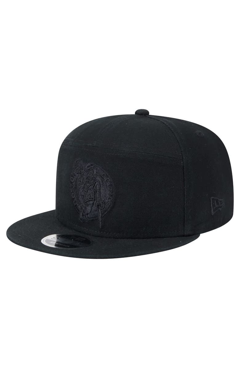 New Era Men's New Era Black Boston Celtics Adventure Canvas Split Panel 9FIFTY Snapback Hat, Main, color, Black