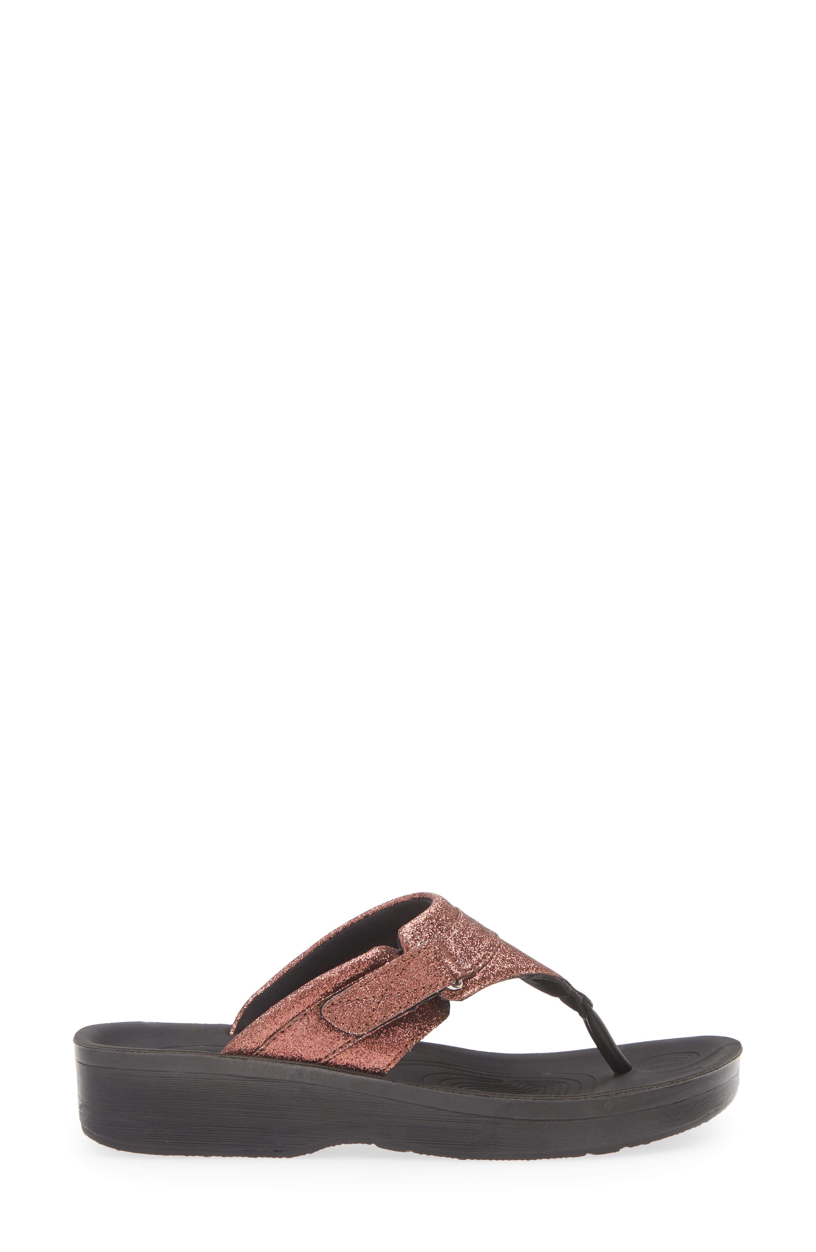 Glynis Flip Flop Sandal, Alternate, color, BROWN