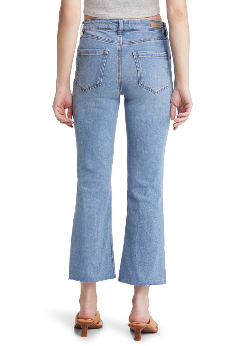 BLANKNYC Mid Rise Raw Hem Kick Flare Organic Cotton Jeans, Alternate, color, 