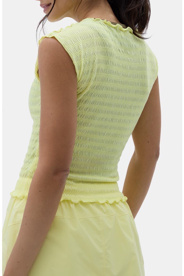 Ynes Smocked Top, Alternate, color, LIMONCELLO/ PEAR SORBET