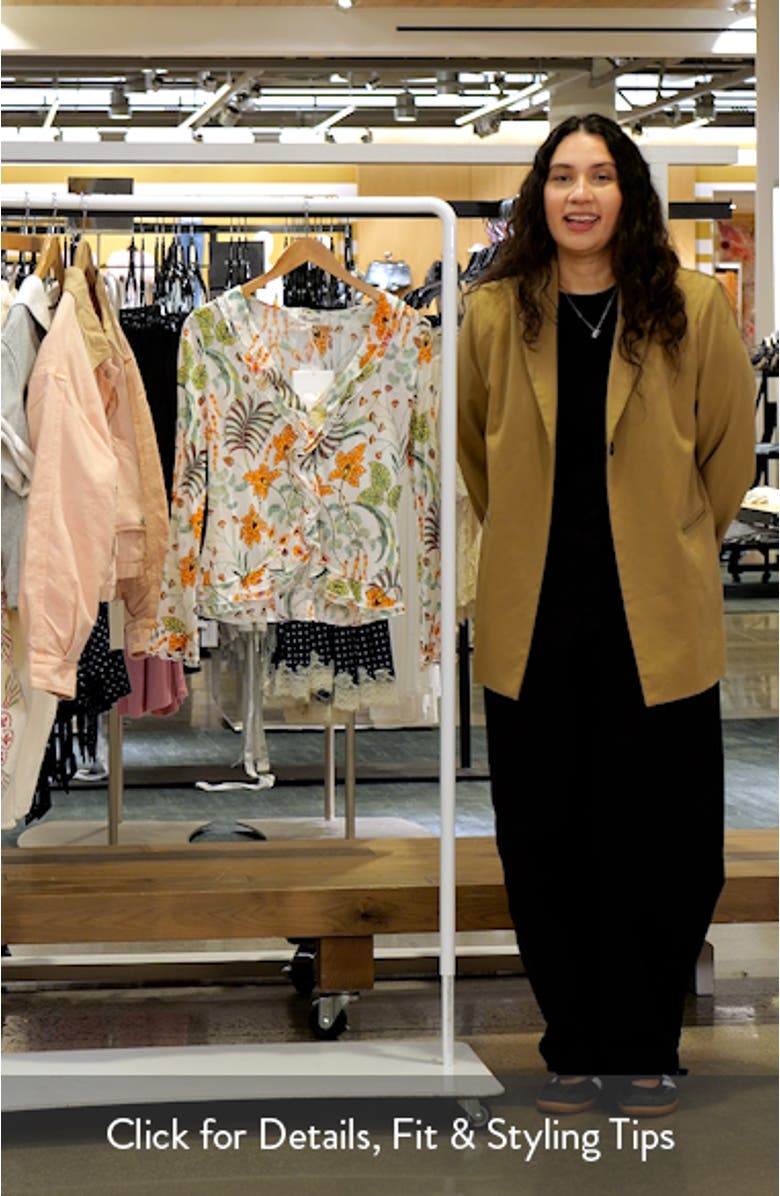 Fern Botanical Ruffle Trim Crop Top, sales video thumbnail