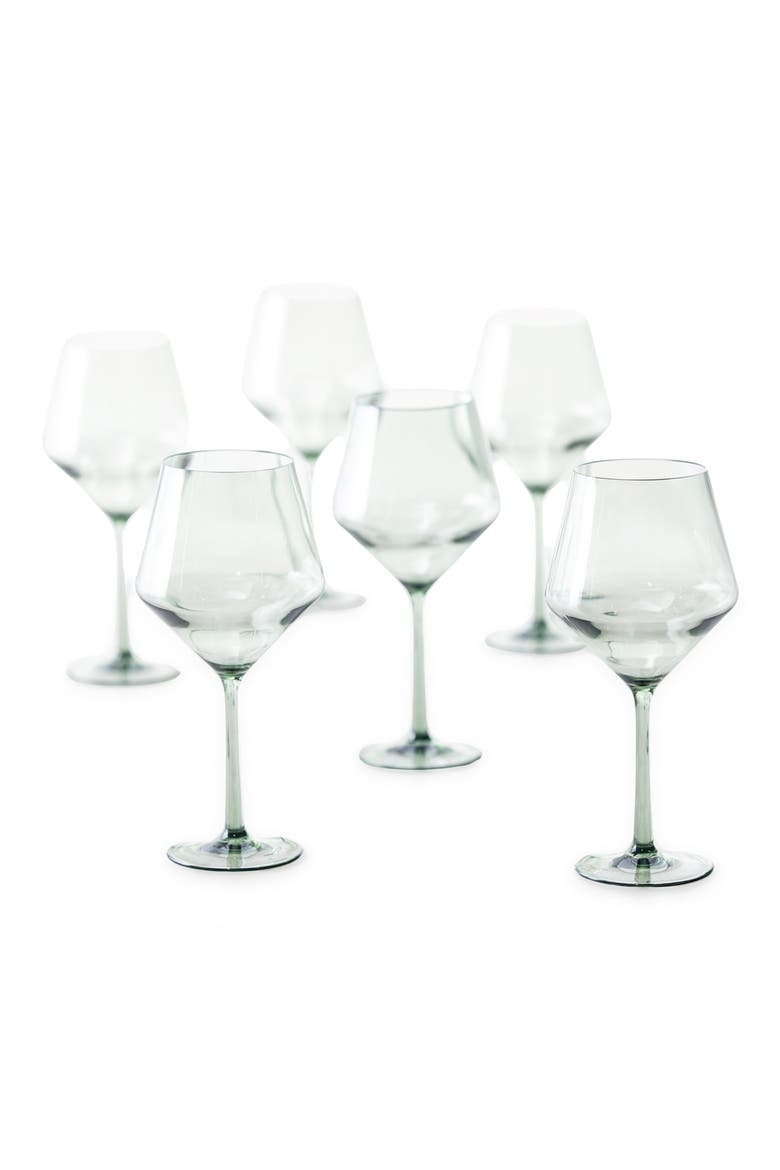 Sole Shatter Resistant 6-Piece Cabernet Wine Glasses, Main, color, SAGE
