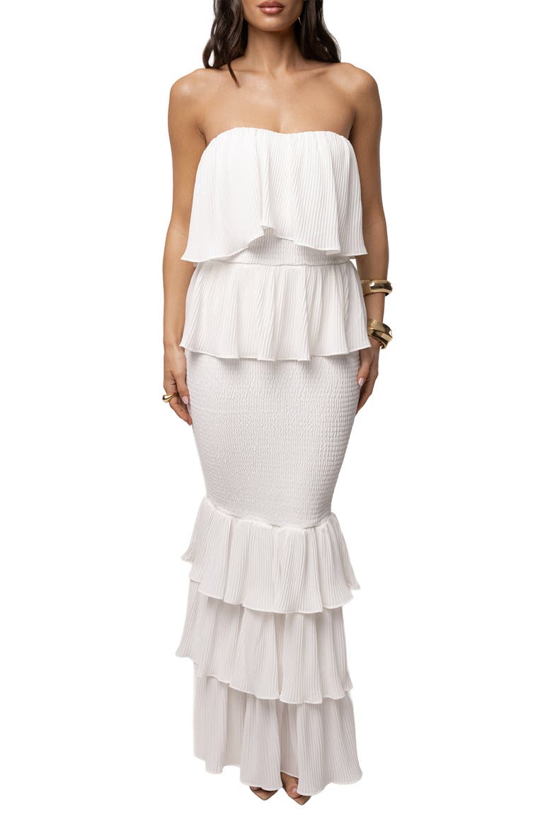 Casa Blanca Ruffle Dress, Main, color, Ivory