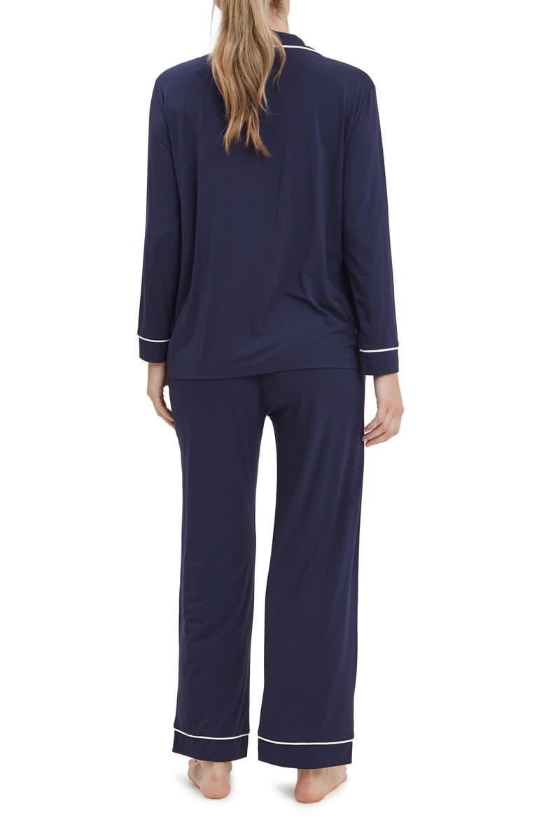 Heart On My Sleeve Maternity Pajama Set, Alternate, color, NAVY