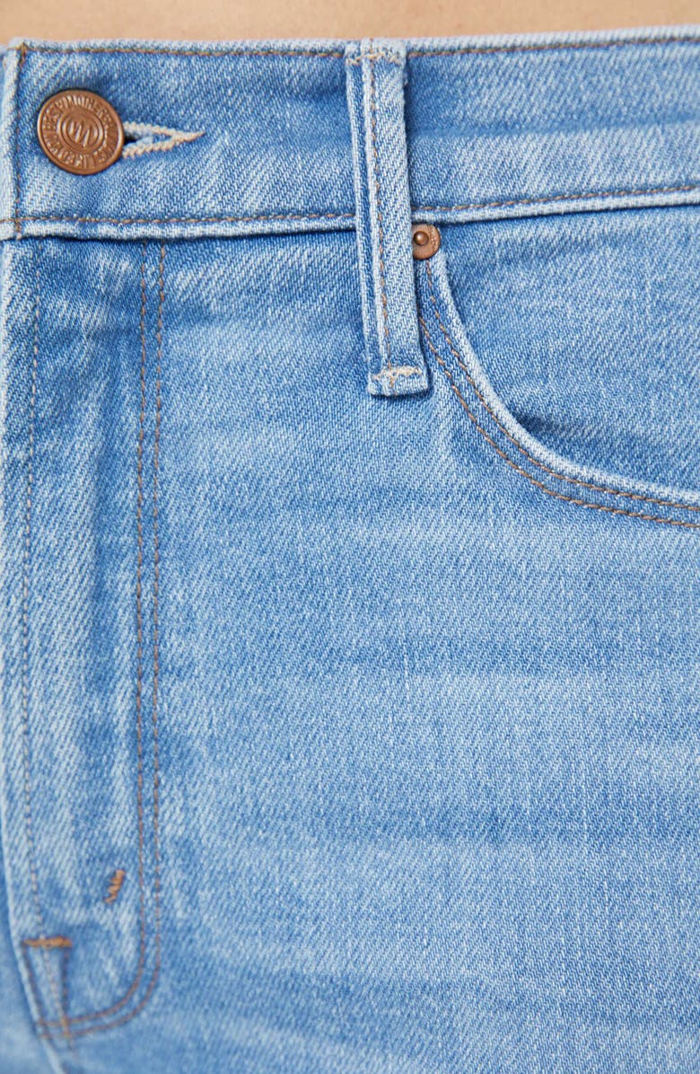 MOTHER The Dazzler Raw Hem Mid Rise Crop Slim Straight Leg Jeans, Alternate, color, Satisfy Your Cravings