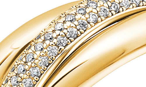 Crislu Eternal Cubic Zirconia Stacking Ring In Gold