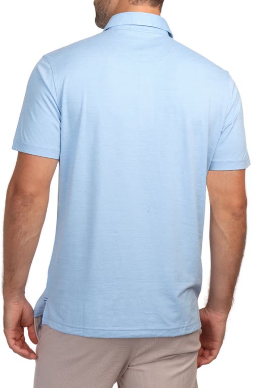 Tailorbyrd Short Sleeve Performance Knit Polo In Blue