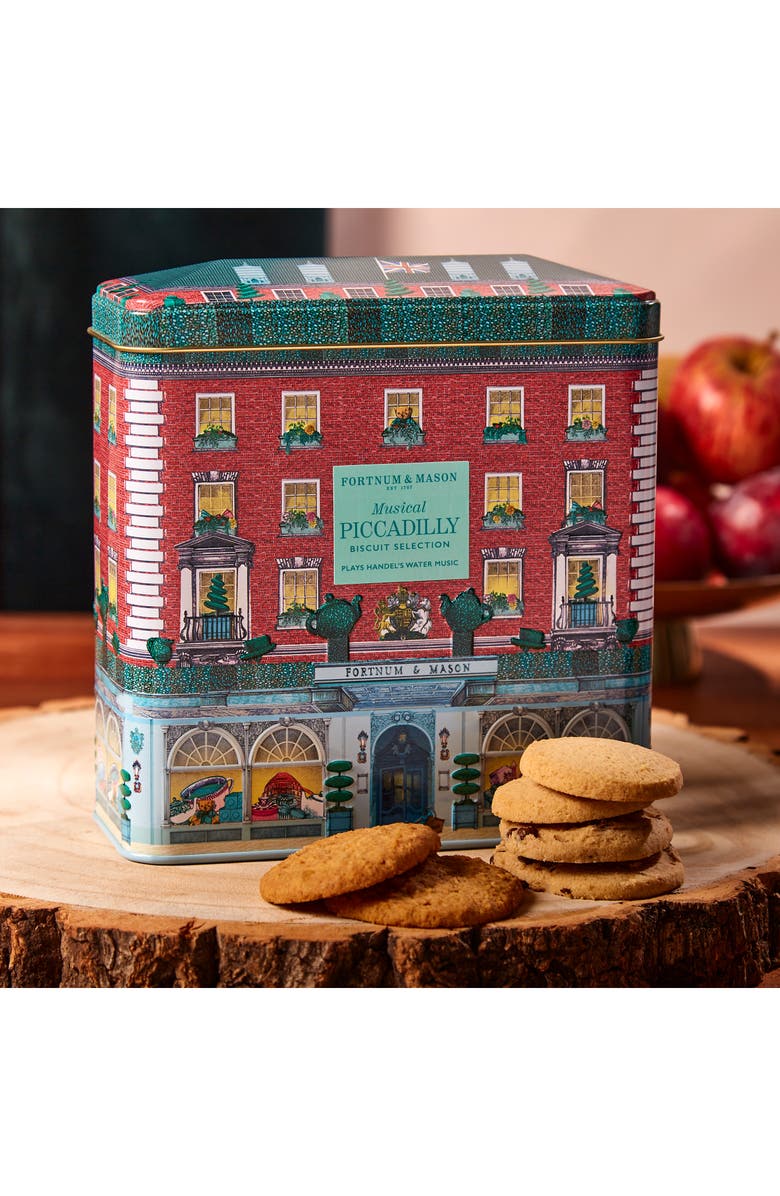 Fortnum & Mason Piccadilly Musical Biscuit Tin, Alternate, color, Multi