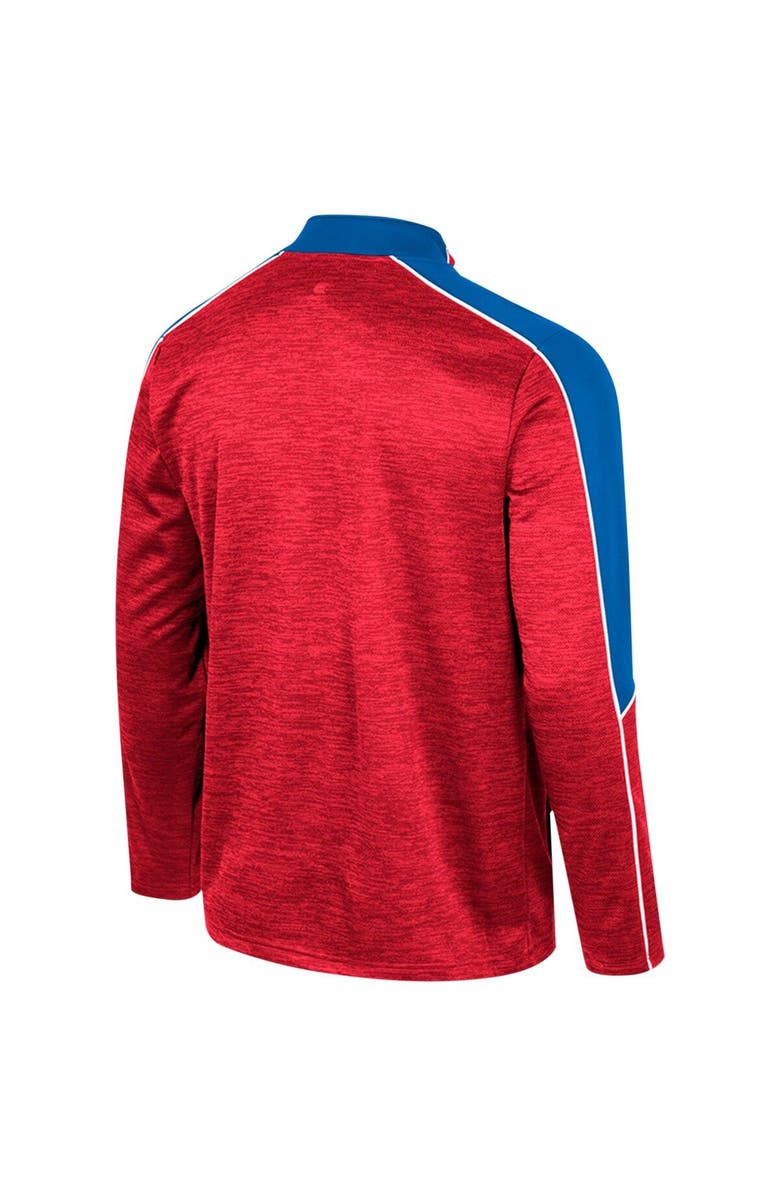 COLOSSEUM Men's Colosseum Blue Ole Miss Rebels Marled Half-Zip Jacket, Alternate, color, Red