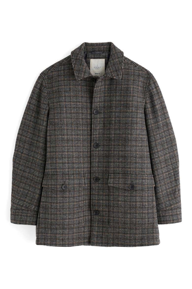 Rowlocks Glen Check Felted Jacket, Main, color, VENWYN IRON ORE