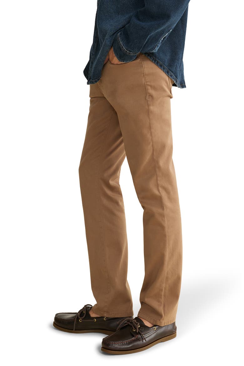 AMS Slim Fit Twill Pants, Alternate, color, SADDLE BROWN